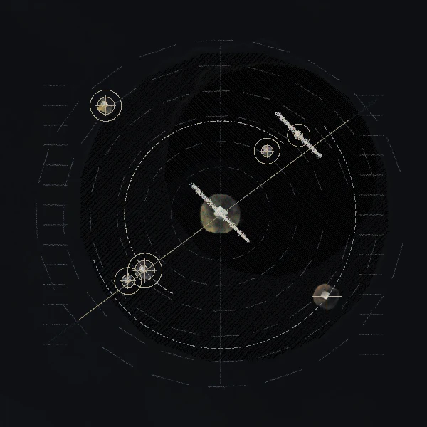 An orbital study with gold nodes and delicate circular paths
